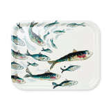 Tablett aus Birkenholz & Melamin "Fishy Friends"