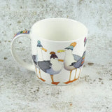 Fine bone Porzellan Tasse in Geschenkbox / Möwen mit Beanies