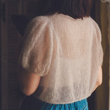Materialpaket LILY SHEER TOP / Soft Silk Mohair dusty dove blue / støvet dueblå