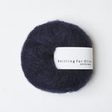 SOFT SILK MOHAIR - navy blue / marine blå