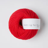 Materialpaket CINEMA SWEATER / Merino red currant / ribsrød