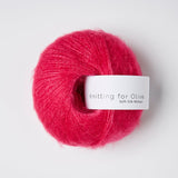 SOFT SILK MOHAIR - pink daisies / bellispink