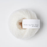 Materialpaket LILY SHEER TOP / Soft Silk Mohair snowflake / snefnug