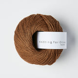 PURE SILK - dark cognac / mørk cognac