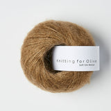 SOFT SILK MOHAIR - nut brown / nøddebrun