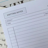 Knitting Notes – Stricktagebuch / Projekt-Notizbuch für Handarbeitsprojekte