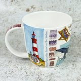 Fine bone Porzellan Tasse in Geschenkbox / Küste