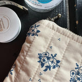 Knitter's Tool Purse - Midnight Blue Flower