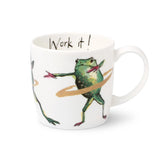 Fine-Bone Porzellan Tasse „work it“