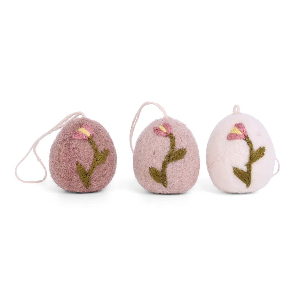 Filz-Eier mit Stickerei / 3er Set