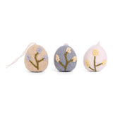 Filz-Eier mit Stickerei / 3er Set