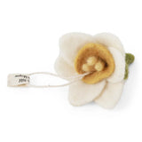 Filz-Blume / Narzisse - weiß (Ornament)
