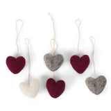 Filz-Herzen 6er Set / mini