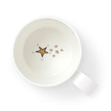 Fine-Bone Porzellan Tasse „show time“