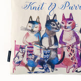 Projekttasche / Tote Bag "Knit & Purrl"