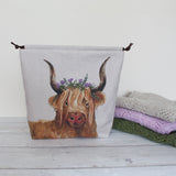 Projekttasche / Fiona, die Highland Cow