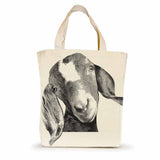 kleine handgefertigte Tote Bag mit Siebdruck "ziege"