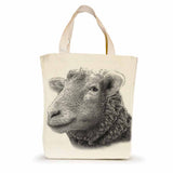 kleine handgefertigte Tote Bag mit Siebdruck "Schaf"