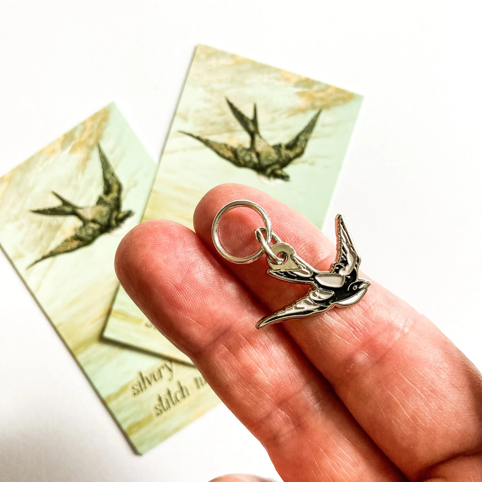 Maschenmarkierer "silvery swallow"
