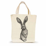 kleine handgefertigte Tote Bag mit Siebdruck "Bunny"