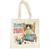 Tote Bag / "knit or not to knit"