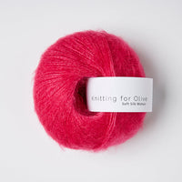 SOFT SILK MOHAIR - pink daisies / bellispink