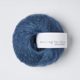 SOFT SILK MOHAIR - blue jeans / blå jeans