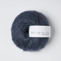 SOFT SILK MOHAIR - dusty blue whale / støvet blåhval