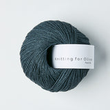 Materialpaket KUMULUS TEE / Pure Silk deep petroleum blue - dyb petroleumsblå