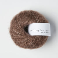 SOFT SILK MOHAIR - plum clay / blomme-ler
