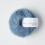 SOFT SILK MOHAIR - dusty dove blue / støvet dueblå