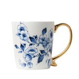 Tasse Blumen – Goldener Henkel – 300ml