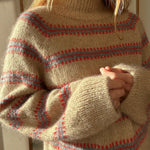 Strickset Norma Sweater – top-down gestrickter Raglanpullover aus Isager Tweed und Silk Mohair
