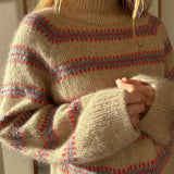 Strickset Norma Sweater – top-down gestrickter Raglanpullover aus Isager Tweed und Silk Mohair