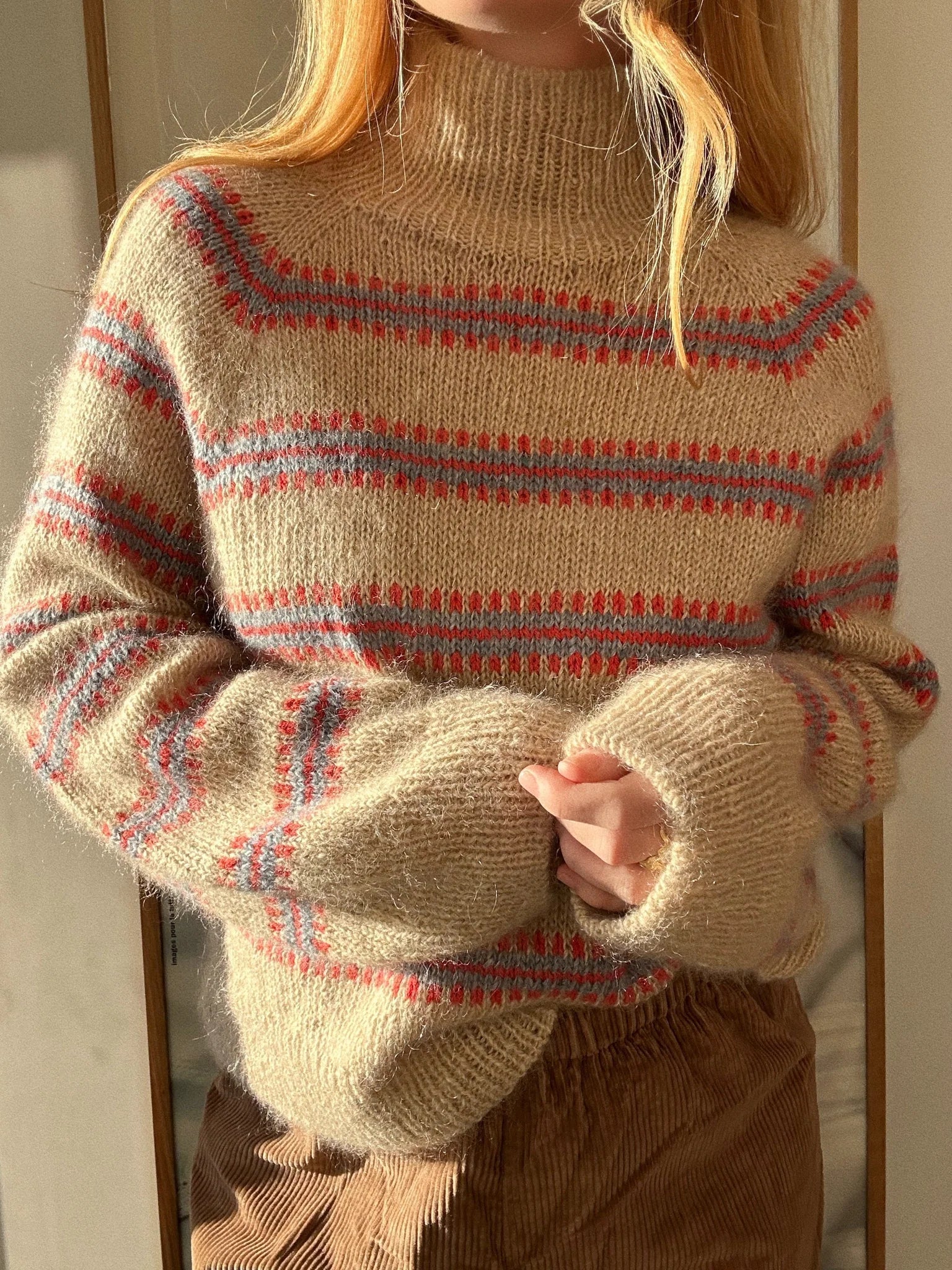 Norma Sweater von My Favourite Things Knitwear, gestrickt aus Isager Tweed Sand und Silk Mohair 6