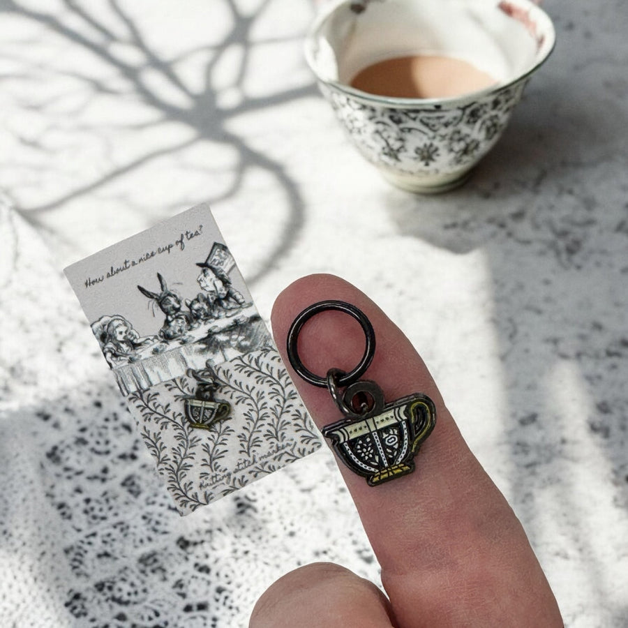 Maschenmarkierer Teetasse / Mad Hatter's Tea Party