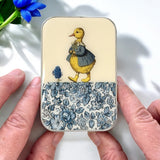 Aufbewahrungsdose - Ente mit Blume