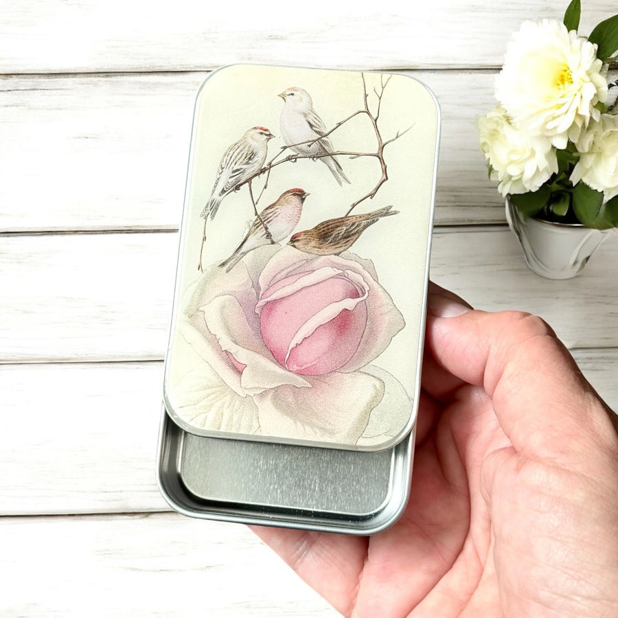 Aufbewahrungsdose – vintage rose & birds