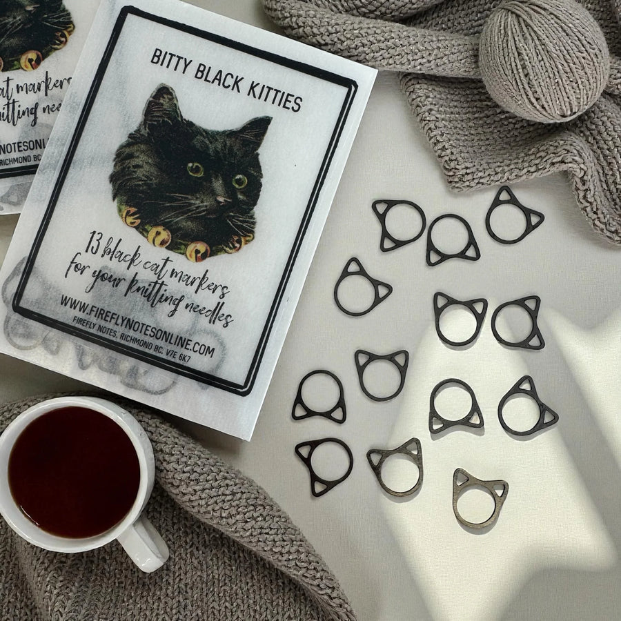 Maschenmarkierer "bitty black kitties"
