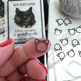 Maschenmarkierer "bitty black kitties"