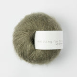 Materialpaket LILY SHEER TOP / Soft Silk Mohair dusty olive / støvet oliven