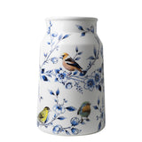 Keramikvase in Milchkanne-Form „Forest Birds“ - 30 cm