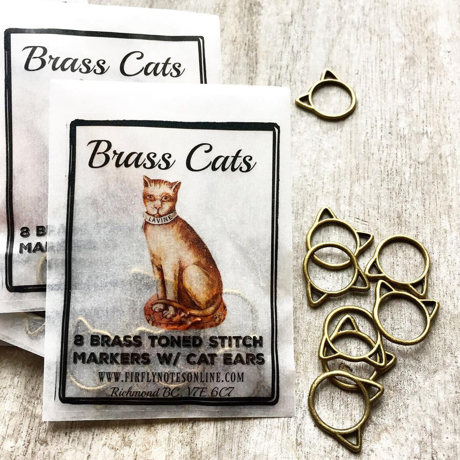 Maschenmarkierer "brass cats"
