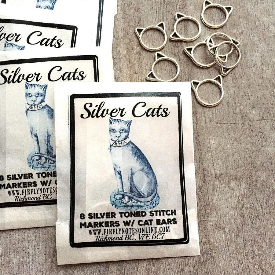 Maschenmarkierer "silver cats"