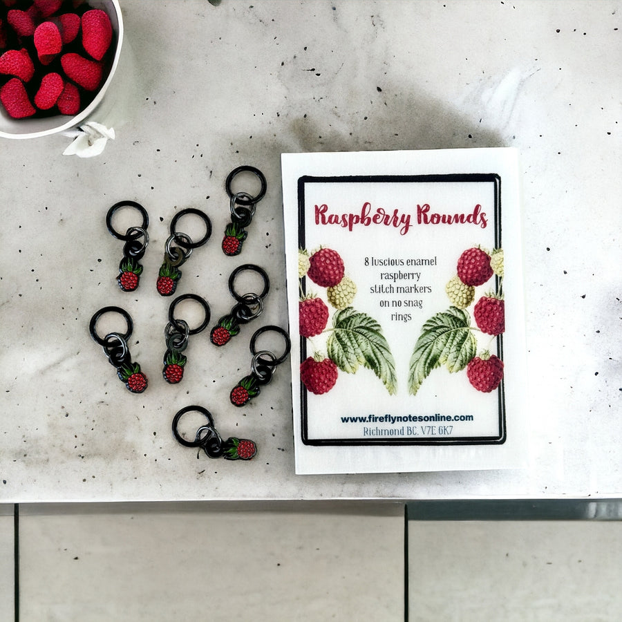 Maschenmarkierer "Raspberry Rounds" (Himbeeren)