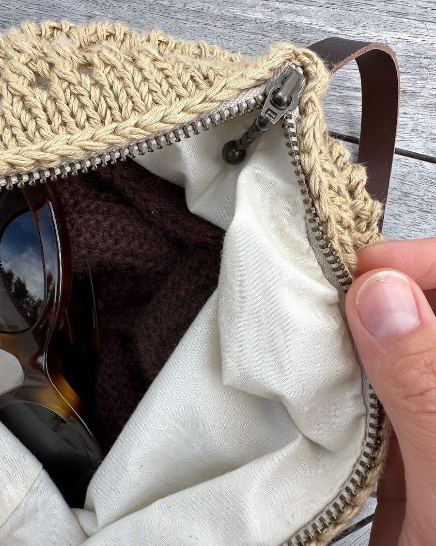 Futter für Tasche mit rundem Boden C = 48cm