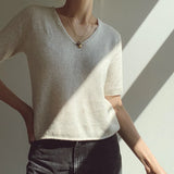 Materialpaket KUMULUS TEE / Pure Silk deep petroleum blue - dyb petroleumsblå