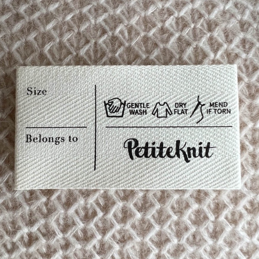 Pflegeetikett / Label