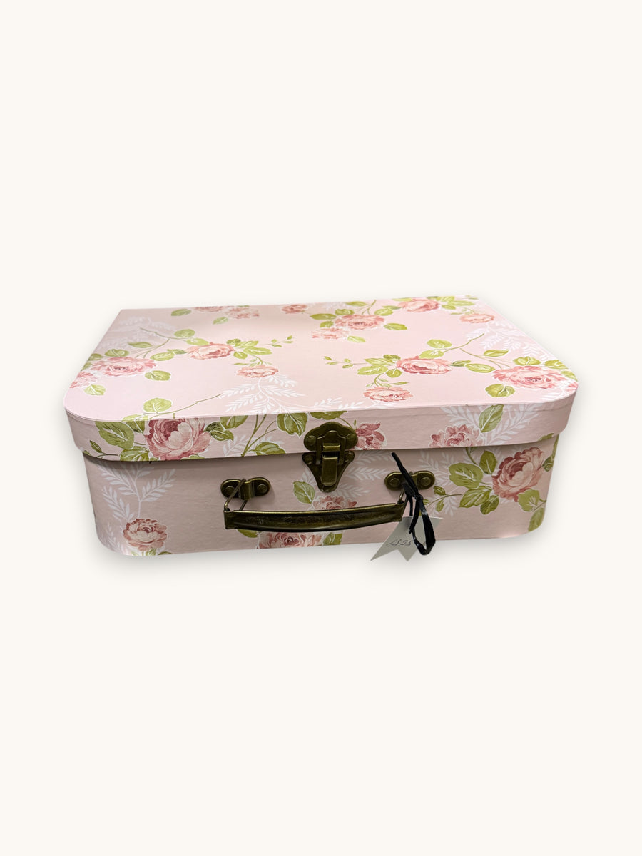 Aufbewahrungskoffer Rosa Blumen