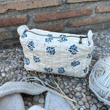 Knitter's Tool Clutch - Midnight Blue Flower